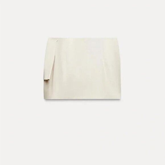 ZARA SATIN EFFECT BOW MINI SKIRT - Picture 3 of 4